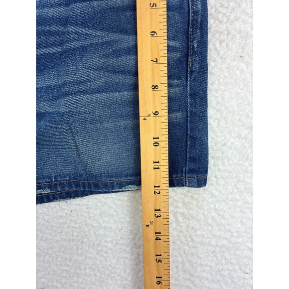 Uniqlo Denim Jean Shorts Womens 28 Lot 2 Blue White Casual Summer Stretch Cutoff - Picture 6 of 11